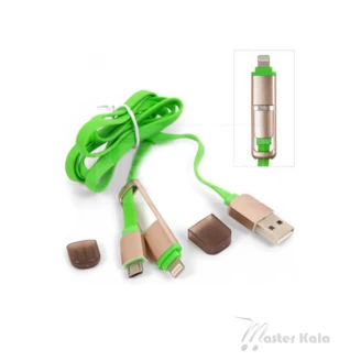 کابل یو اس بی به لایتنینگ و میکرو یو اس بی مارک گُلد مدل Transformers