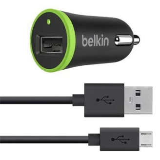 شارژر فندکی 1 پورت Belkin بلکین 2.1A با کابل میکرو یو اس بی
