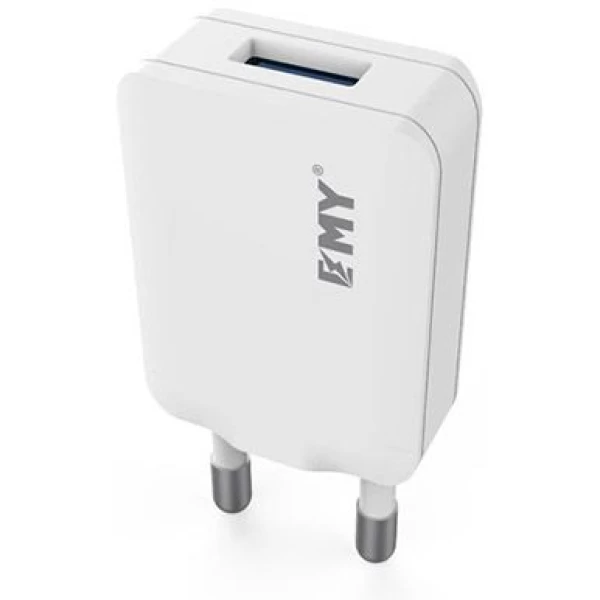 شارژر دیواری 1 خروجی امی Emy مدل MY-223 همراه با کابل لایتنینگ