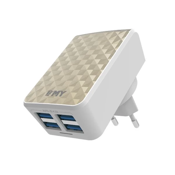 شارژر دیواری 4 پورت امی Emy مدل MY-262 همراه با کابل