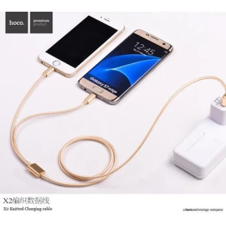 کابل دو کاره لایتنینگ و میکرو یو اس بی هوکو Hoco X2 ساختار کنفی