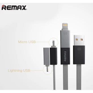 کابل لایتنینگ و میکرو یو اس بی ریمکس Remax مدل RC-026t Shadow Magnet