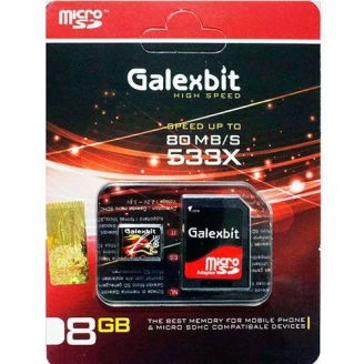 کارت حافظه میکرو اس دی 8 گیگابایت Galexbit 533x 80MB UHS-l U1