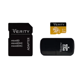 کارت حافظه میکرو اس دی 8 گیگابایت Verity All In One 633x UHS-l U1 + رم ریدر