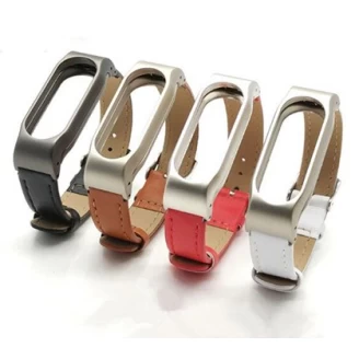 بند چرمی دستبند هوشمند شیائومی مدل Mi Band 2 Leather Strap