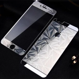 محافظ شیشه ای براق طرح لوزی پشت و رو مناسب برای Apple iPhone 5-5s-SE
