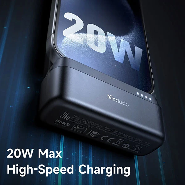 پاوربانک 5000 مک دو دو Mcdodo MC-6302 توان 20 وات همراه با کانکتور Type-C
