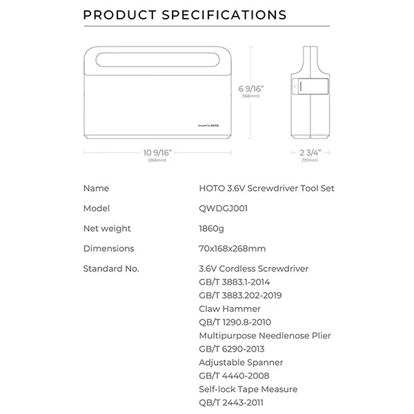 پیچ گوشتی شارژی و جعبه ابزار شیائومی Xiaomi Hoto QWDGJ001