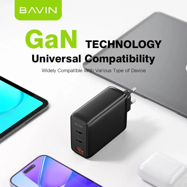 شارژر دیواری باوین Bavin PC917Y GaN توان 100 وات 