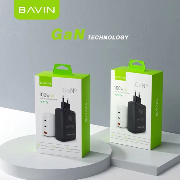 شارژر دیواری باوین Bavin PC917Y GaN توان 100 وات 