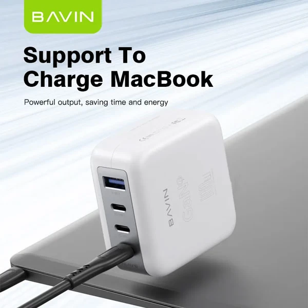 شارژر دیواری باوین Bavin PC918Y GaN توان 100 وات 