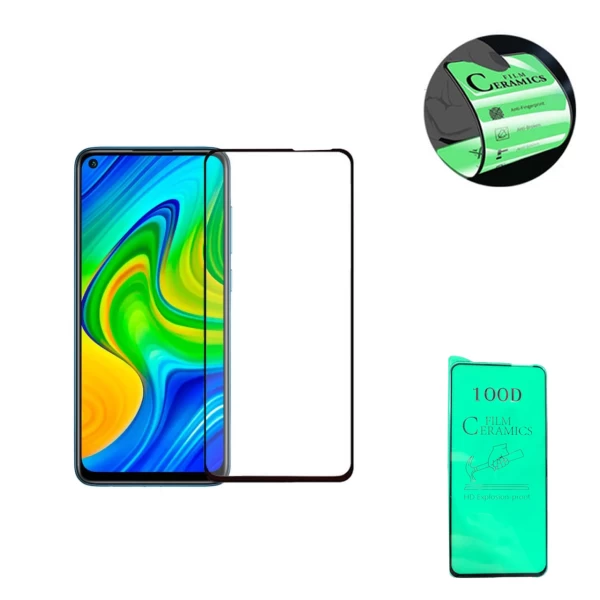 محافظ صفحه نانو سرامیک تمام صفحه و تمام چسب شیائومی Xiaomi Redmi Note 9 / Redmi 10X 4G Glass