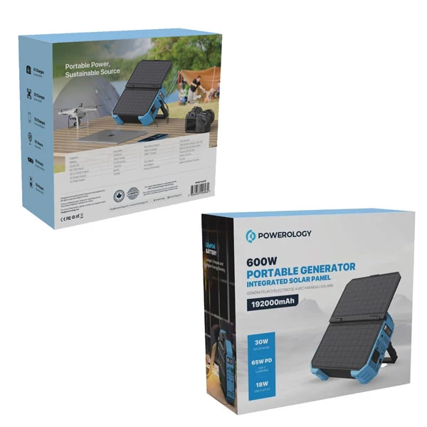 پاوربانک خورشیدی 192000 پاورولوژی Powerology Power Generator PPBCHA30 توان 600 وات