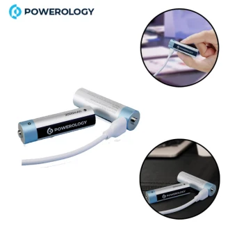 پک 4 تایی باتری قلمی شارژی پاورولوژی Powerology AA Rechargeable Battery PRUBAA4