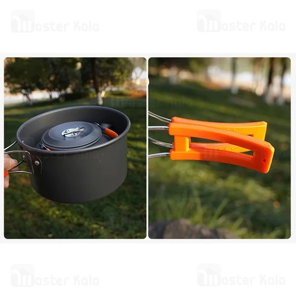 ست وسایل آشپزی کمپینگ گرین لاین Green Lion Portable Camping Cookware GNCMPCKSETOBK
