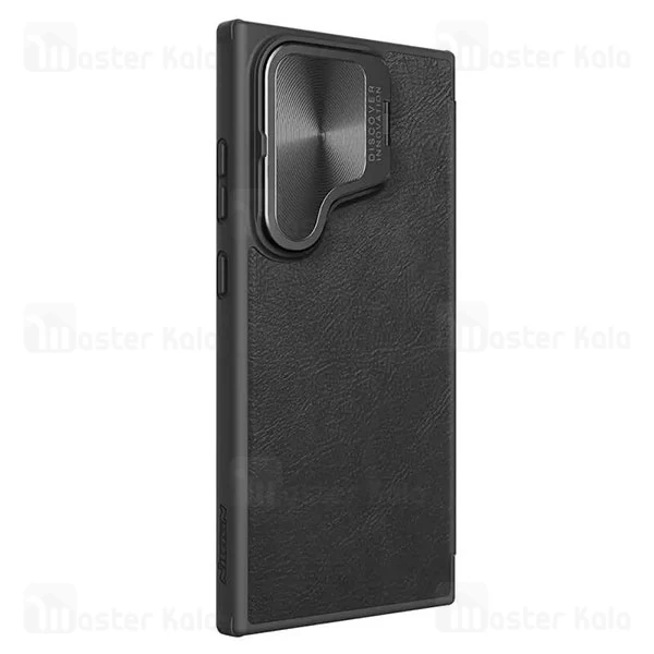 کیف چرمی نیلکین سامسونگ Samsung Galaxy S24 Ultra Nillkin Qin Prop Leather Case دارای محافظ دوربین