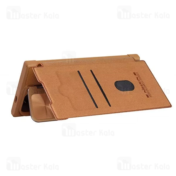 کیف چرمی نیلکین سامسونگ Samsung Galaxy S24 Ultra Nillkin Qin Prop Leather Case دارای محافظ دوربین