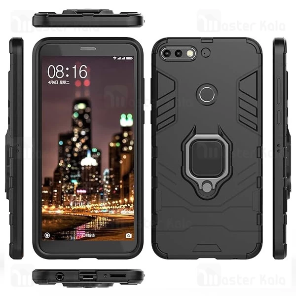 گارد ضد ضربه انگشتی Huawei Y7 Prime 2018 / Enjoy 8 / Honor 7C Black Panther Keysion Armor Ring