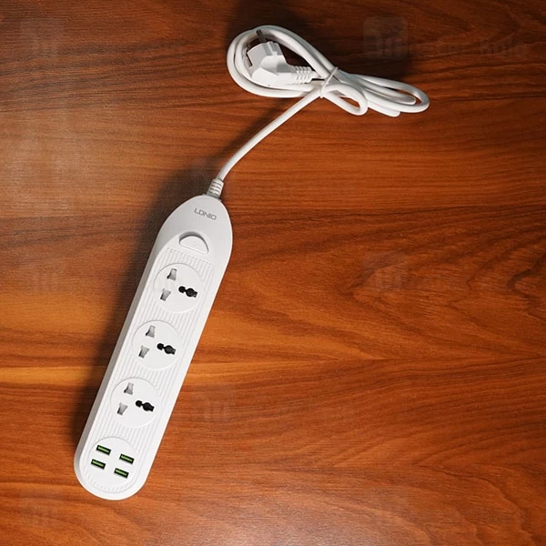 چند راهی برق و شارژر الدینیو LDNIO SC-16 دارای 4 پورت