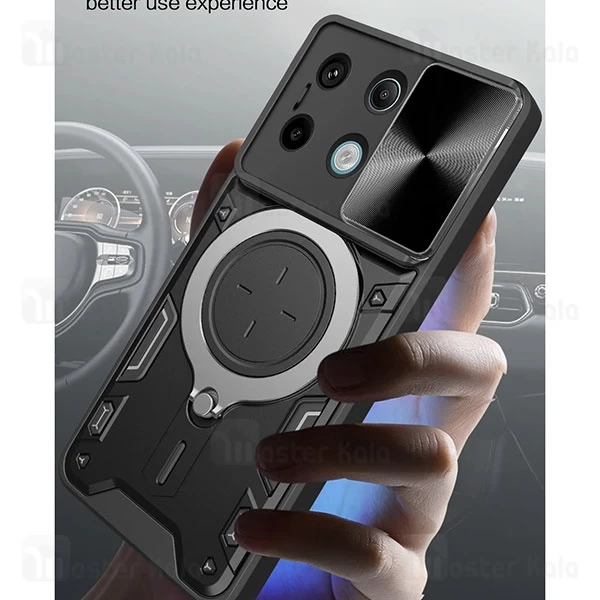 قاب ضد ضربه مگنتی Xiaomi Redmi Note 13 5G Magnetic Support Case دارای محافظ دوربین