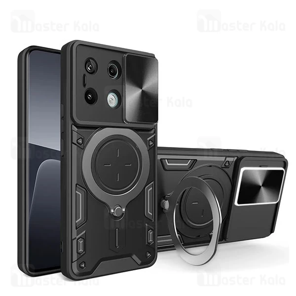 قاب ضد ضربه مگنتی Xiaomi Redmi Note 13 5G Magnetic Support Case دارای محافظ دوربین