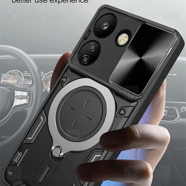 قاب ضد ضربه مگنتی Xiaomi Redmi 13C Magnetic Support Case دارای محافظ دوربین