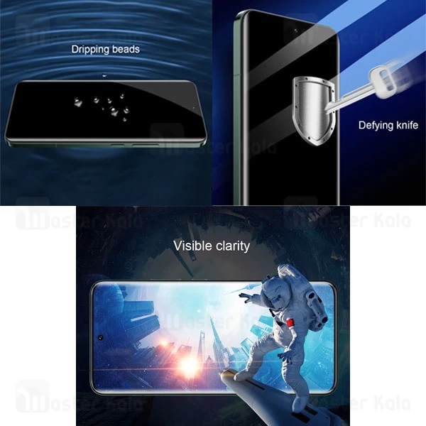 محافظ صفحه شیشه ای دورچسب تمام صفحه نیلکین شیائومی Xiaomi 14 Pro 3D CP+ Max