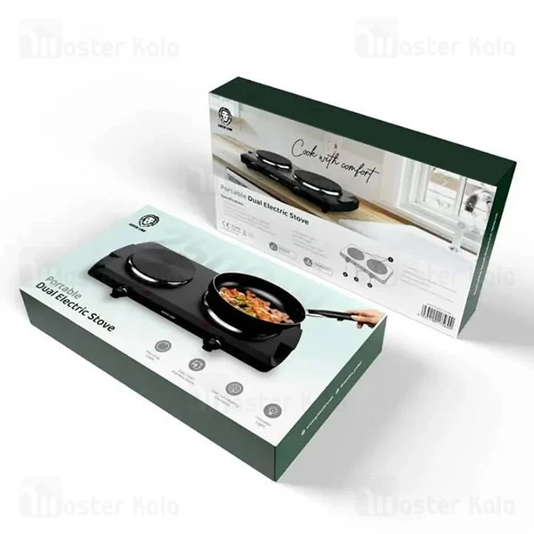 اجاق برقی دو صفحه گرین لاین Green Lion Portable Dual Electric Stove GNPTDLESTOVBK توان 2500 وات