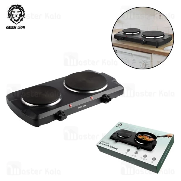 اجاق برقی دو صفحه گرین لاین Green Lion Portable Dual Electric Stove GNPTDLESTOVBK توان 2500 وات