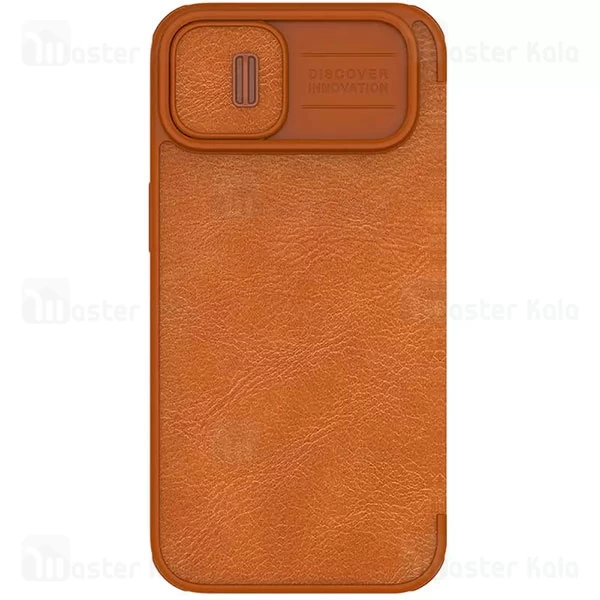 کیف چرمی نیلکین آیفون Apple iPhone 13 / iPhone 14 Nillkin Qin Pro Leather Case دارای محافظ دوربین
