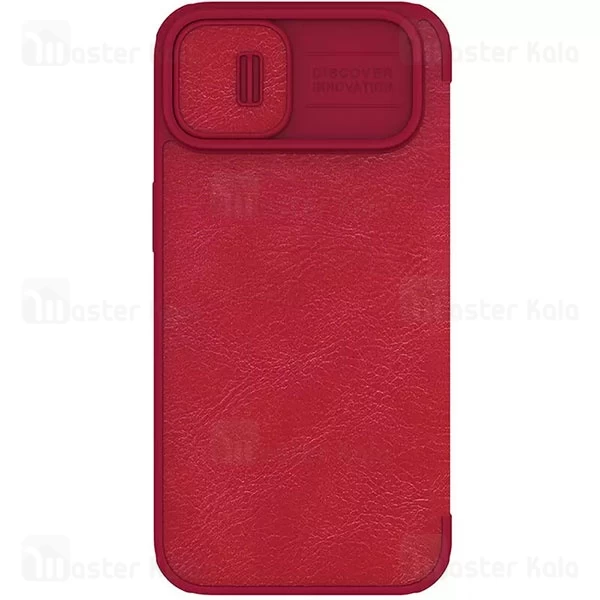 کیف چرمی نیلکین آیفون Apple iPhone 13 / iPhone 14 Nillkin Qin Pro Leather Case دارای محافظ دوربین