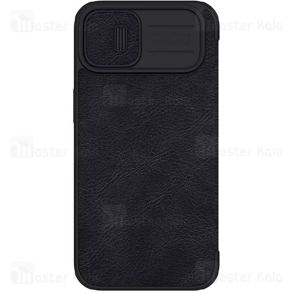 کیف چرمی نیلکین آیفون Apple iPhone 13 / iPhone 14 Nillkin Qin Pro Leather Case دارای محافظ دوربین