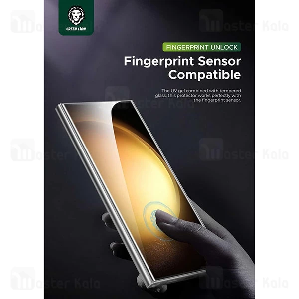 گلس تمام صفحه یو وی گرین لاین Samsung Galaxy S24 Ultra Green Lion 3D UV Glass