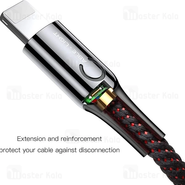 کابل لایتنینگ هوشمند بیسوس Baseus C-Shaped Light Intelligent Power-Off