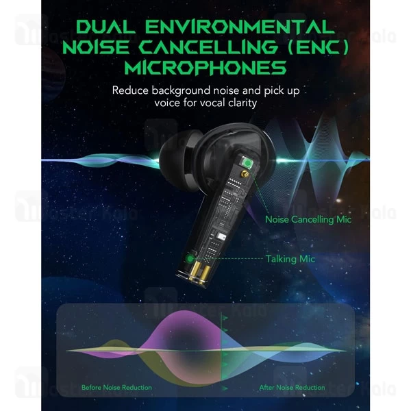 هندزفری گیمینگ بلوتوث دو گوش شیائومی Xiaomi Black Shark Lucifer T6