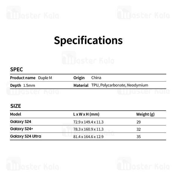 قاب محافظ مگنتی آراری سامسونگ Samsung Galaxy S24 Araree Duple M MagSafe
