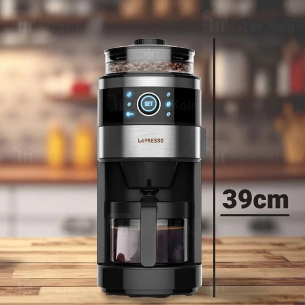 دستگاه قهوه‌ ساز و آسیاب قهوه لپرسو LePresso LP6DCMBK ظرفیت 750 میلی لیتر