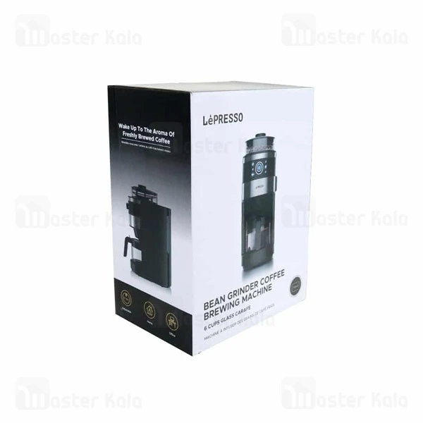 دستگاه قهوه‌ ساز و آسیاب قهوه لپرسو LePresso LP6DCMBK ظرفیت 750 میلی لیتر