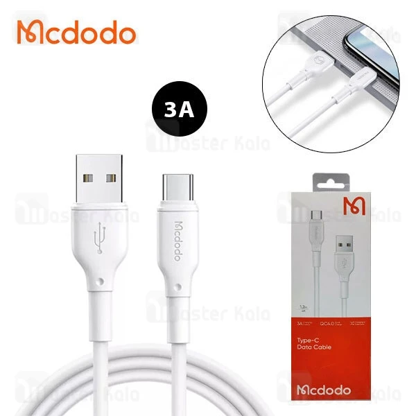 کابل Type C مک دودو Mcdodo CA-72811 Data Cable 3A 1.2M به طول 1.2 متر و 3 آمپر