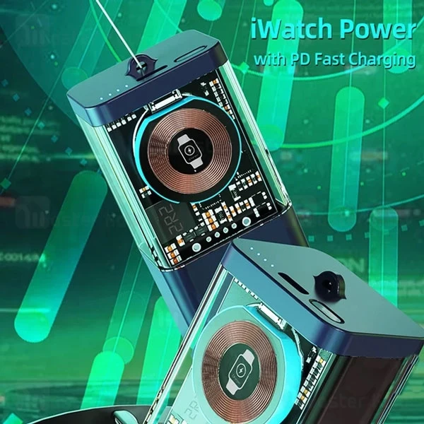 پاوربانک 5200 و شارژر دیواری گرین لاین Green Lion GNPBGANCH5K توان 20 وات دارای قابلیت شارژ اپل واچ