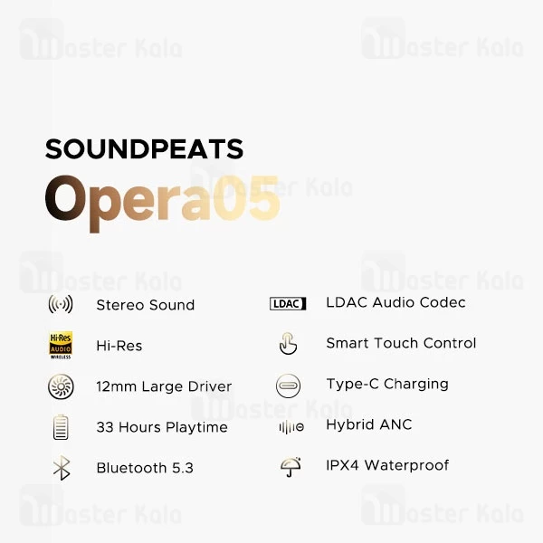 هندزفری بلوتوث دوگوش ساندپیتز SoundPeats Opera05