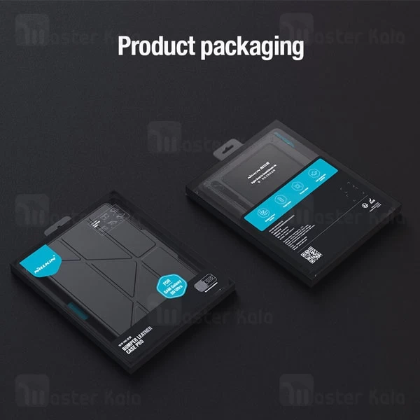 کاور چرمی هوشمند نیلکین سامسونگ Samsung Tab S9 Ultra Nillkin Bumper Leather Case Pro