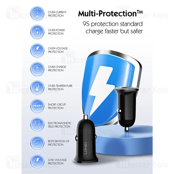 شارژر فندکی الدینیو Ldnio C105 توان 30 وات