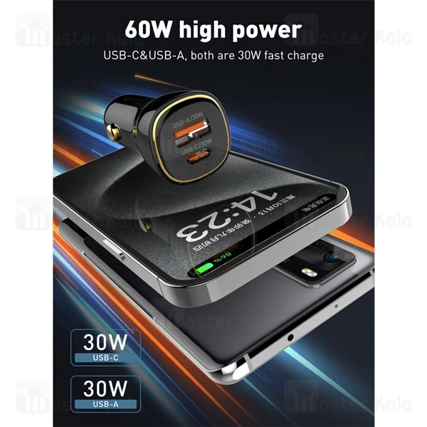 شارژر فندکی الدینیو Ldnio C103 توان 60 وات