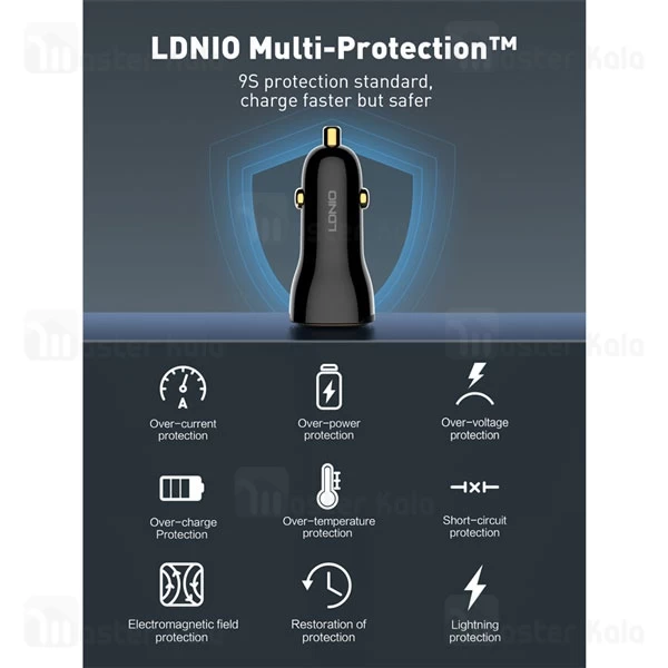 شارژر فندکی الدینیو Ldnio C103 توان 60 وات