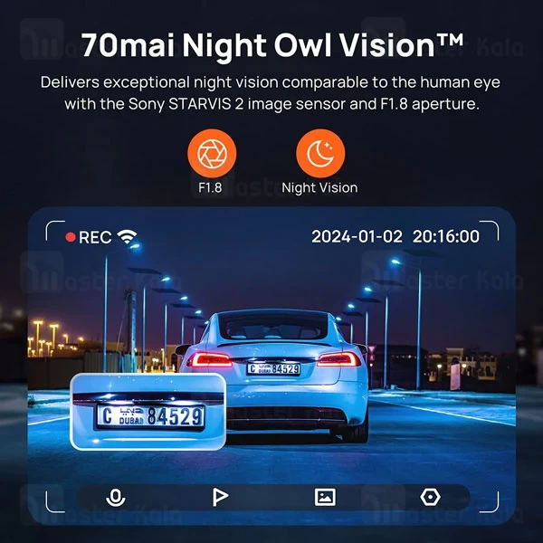 دوربین خودرو شیائومی Xiaomi 70mai A810 4K HDR Dash Cam Set همراه دوربین عقب