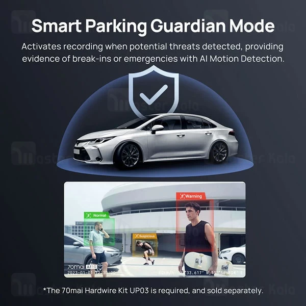 دوربین خودرو شیائومی Xiaomi 70mai A810 4K HDR Dash Cam Set همراه دوربین عقب