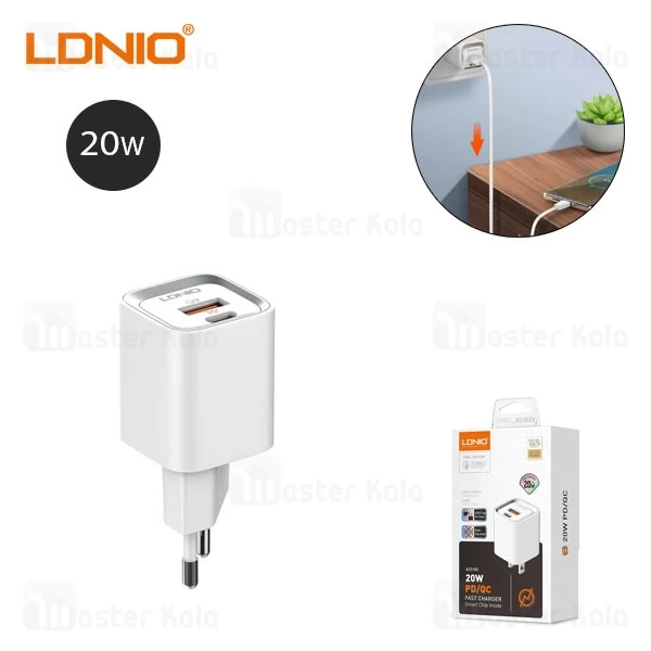 شارژر دیواری الدینیو Ldnio A2318C توان 20 وات 