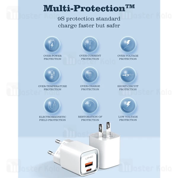 شارژر دیواری الدینیو Ldnio A2318C توان 20 وات 