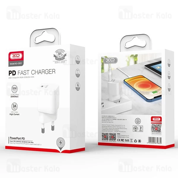 شارژر دیواری ایکس او XO CE01 PD Fast Charger توان 20 وات 